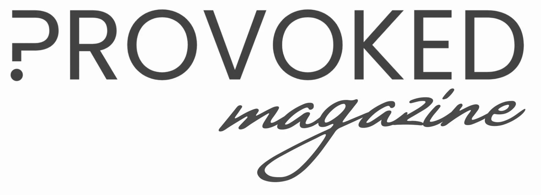 Provoked Magazine logo black and white